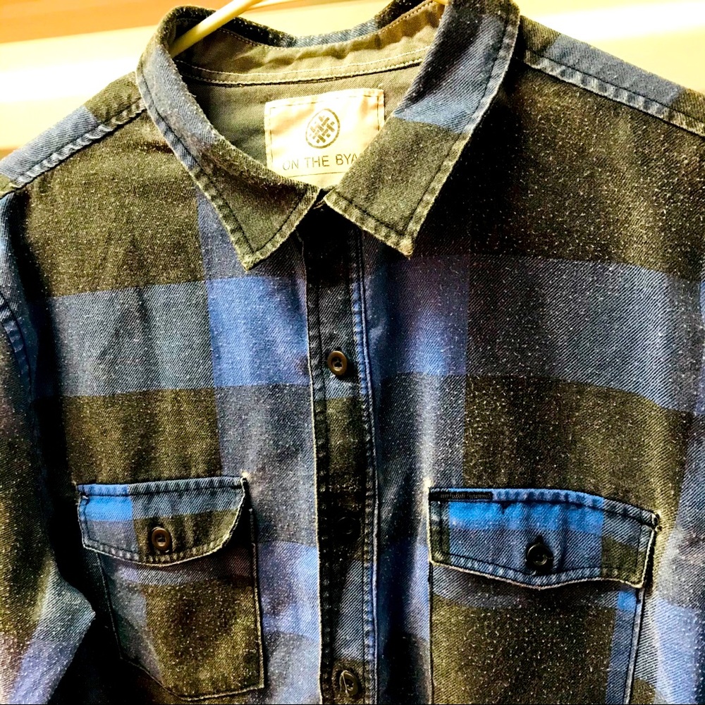 Blue Plaid Button-up